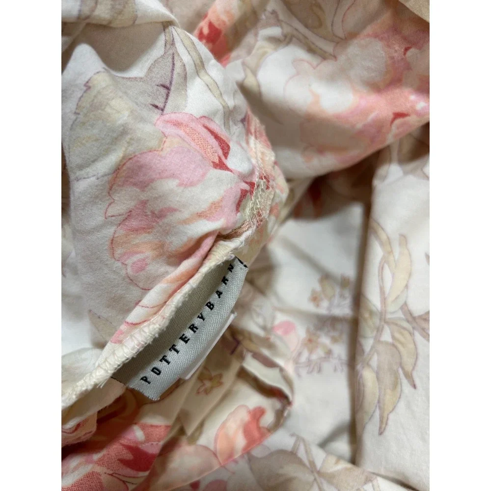 POTTERY BARN Duvet Cover 2 Shams Palampore Botanical Floral Full/Queen 84X81